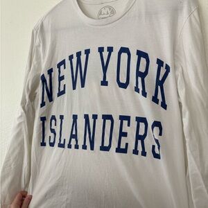 White New York Islanders Long Sleeve Shirt